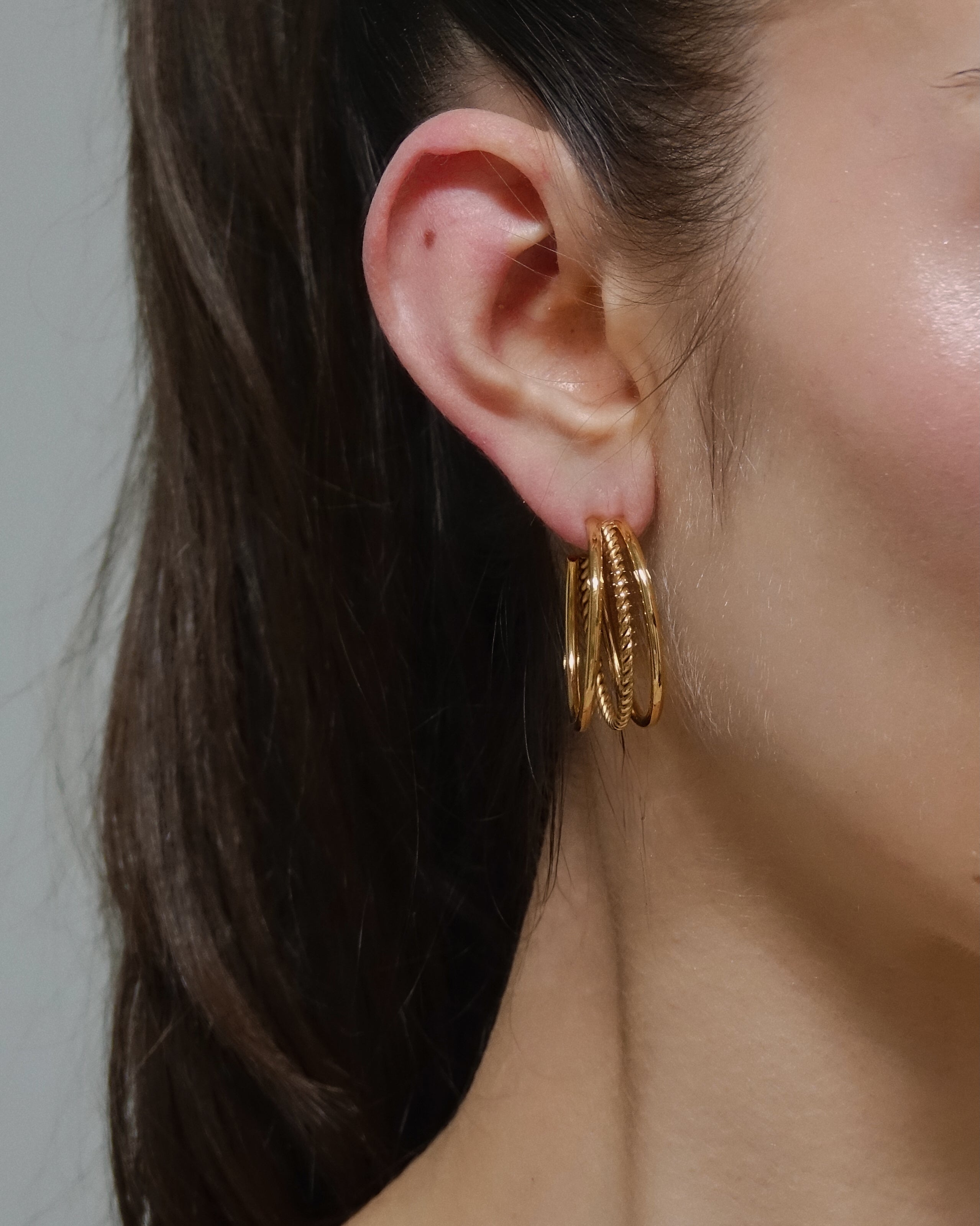 SIENNA // Pendientes triple aro