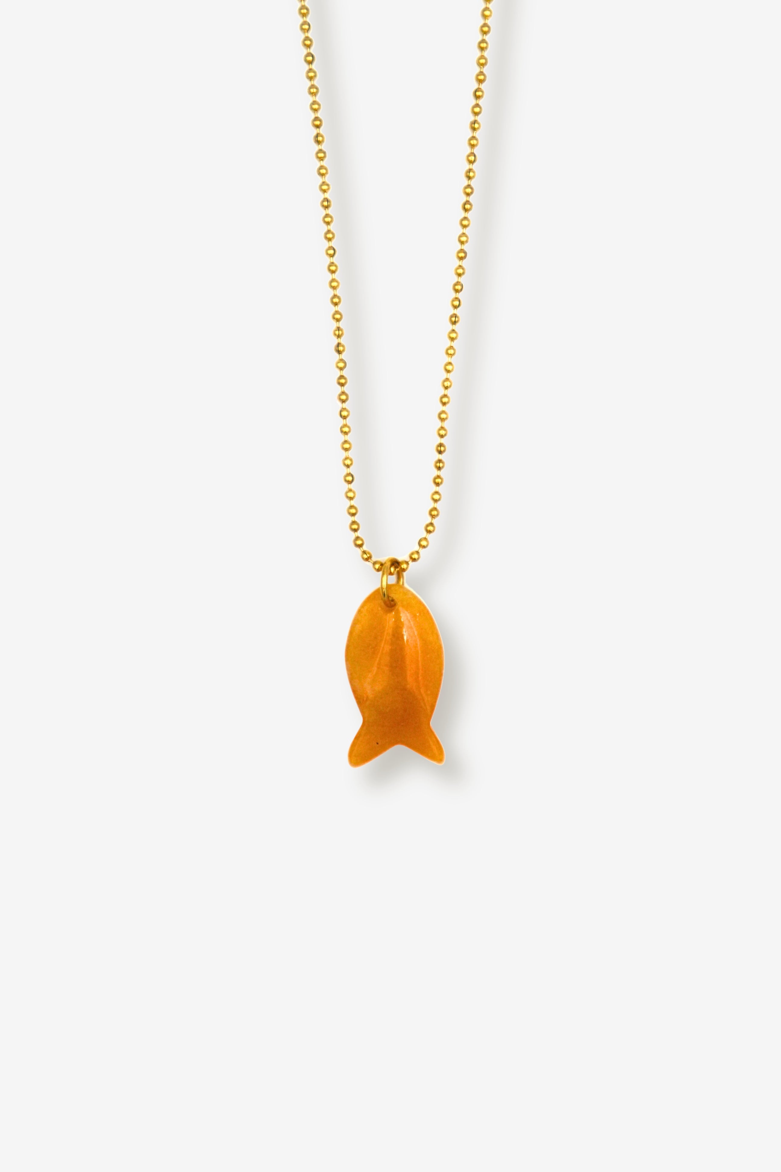 NEMO // Le collier poisson en jade jaune