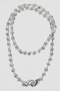 ERIN SILVER // Le collier maille nouée argentée