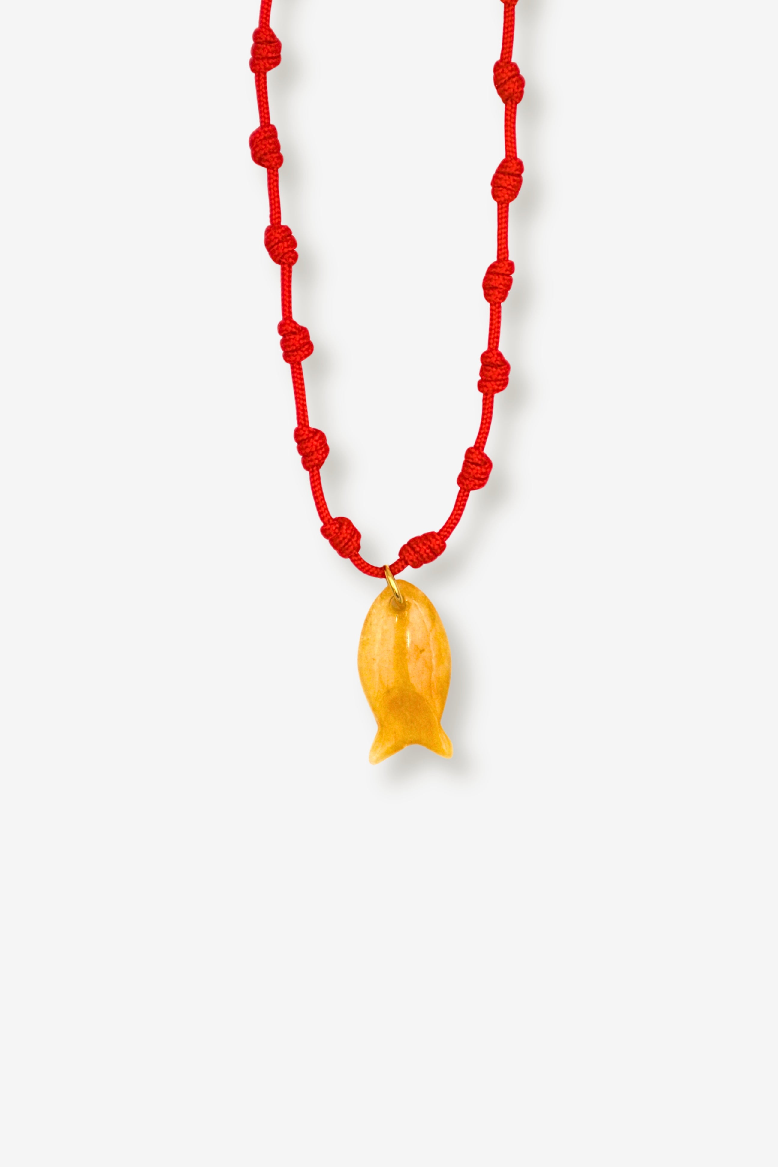 NEMO CORDON // Le collier poisson en jade jaune