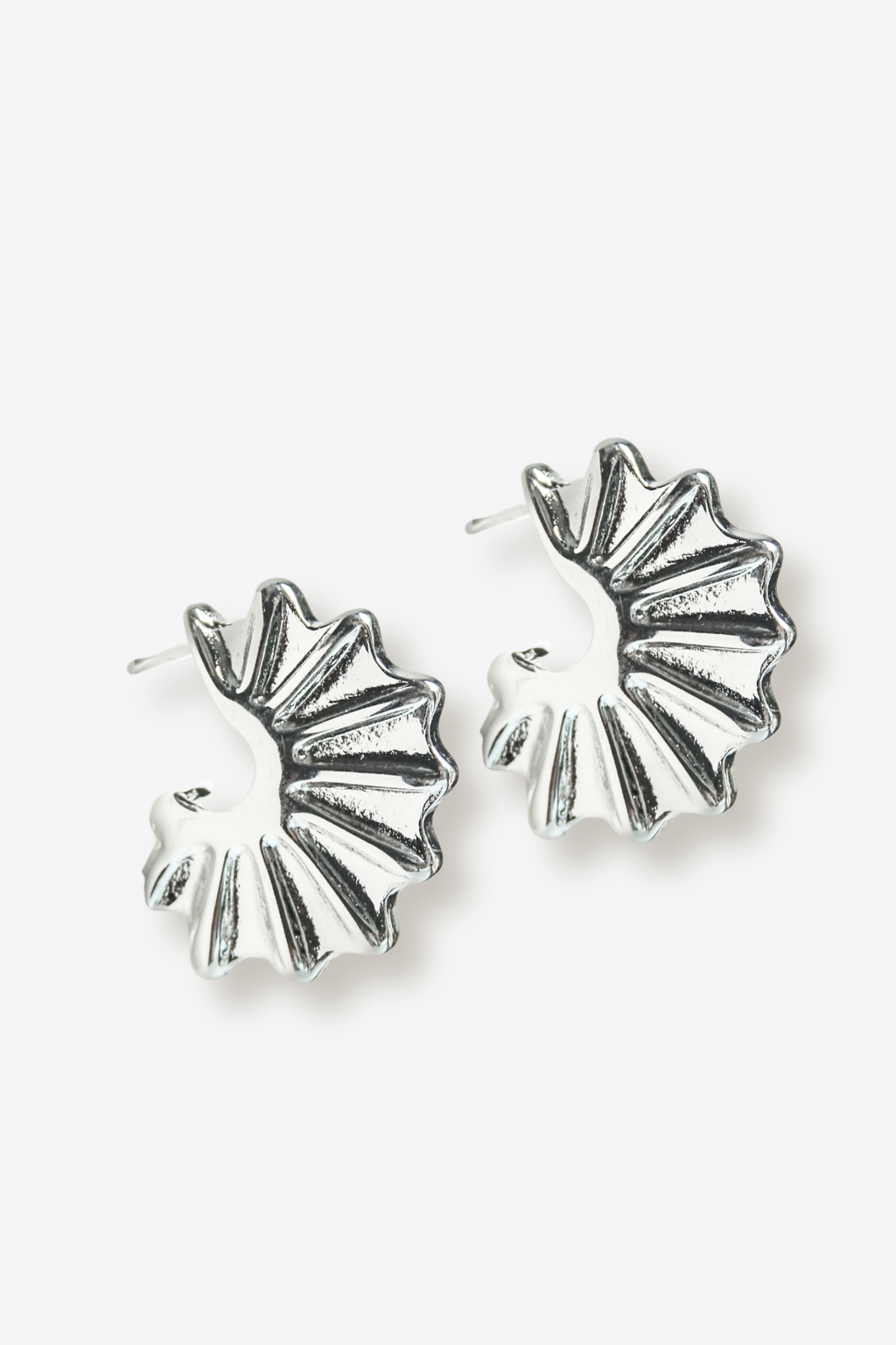 CRETA SILVER // Les boucles fossiles argentées