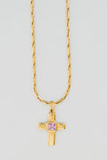ADA PURPLE // Le collier croix mauve