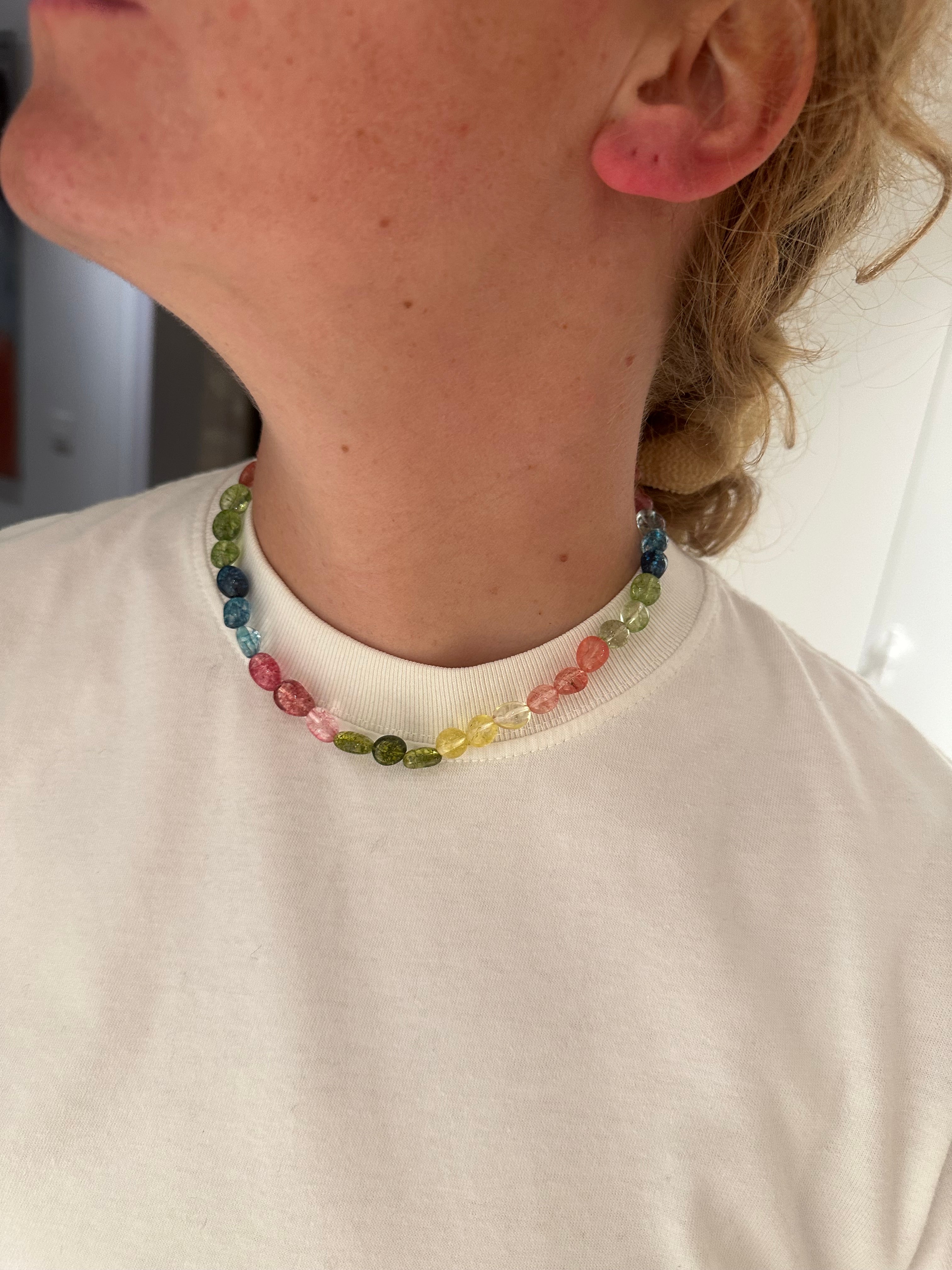 SAMBA // Le collier de pierres multicolores dégradées