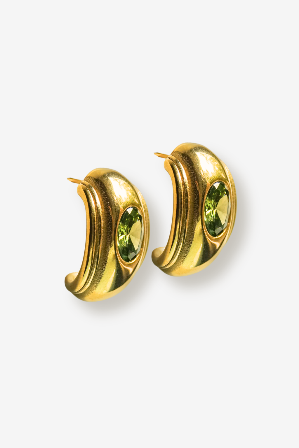 WALI GREEN // Les boucles incrustées vertes