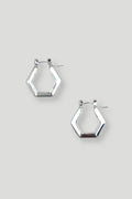 EMDA SILVER // Les boucles hexagonales argentées