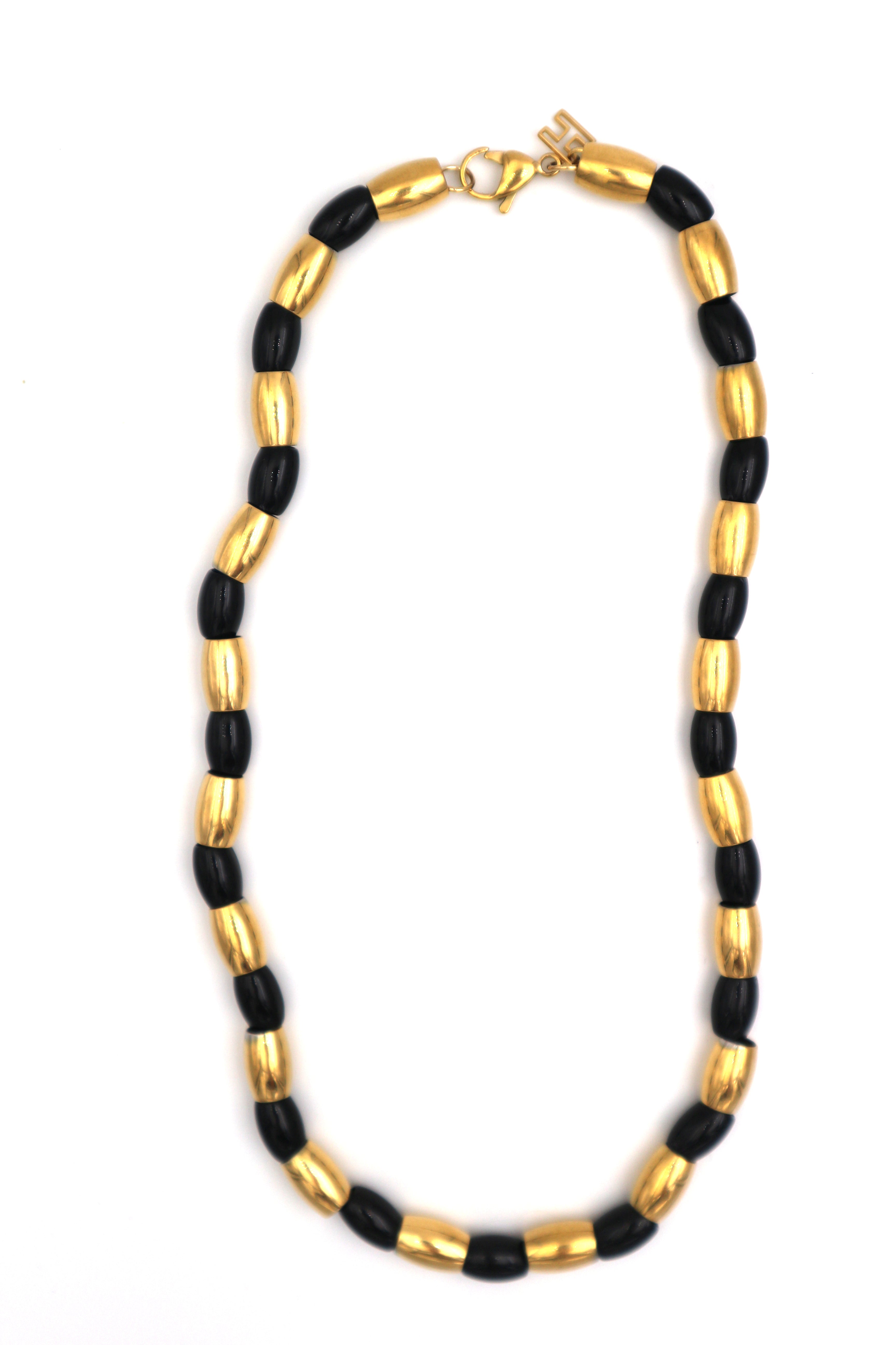 KIKI // Le collier bicolore noir