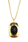 FARROW // Le collier médaillon noir