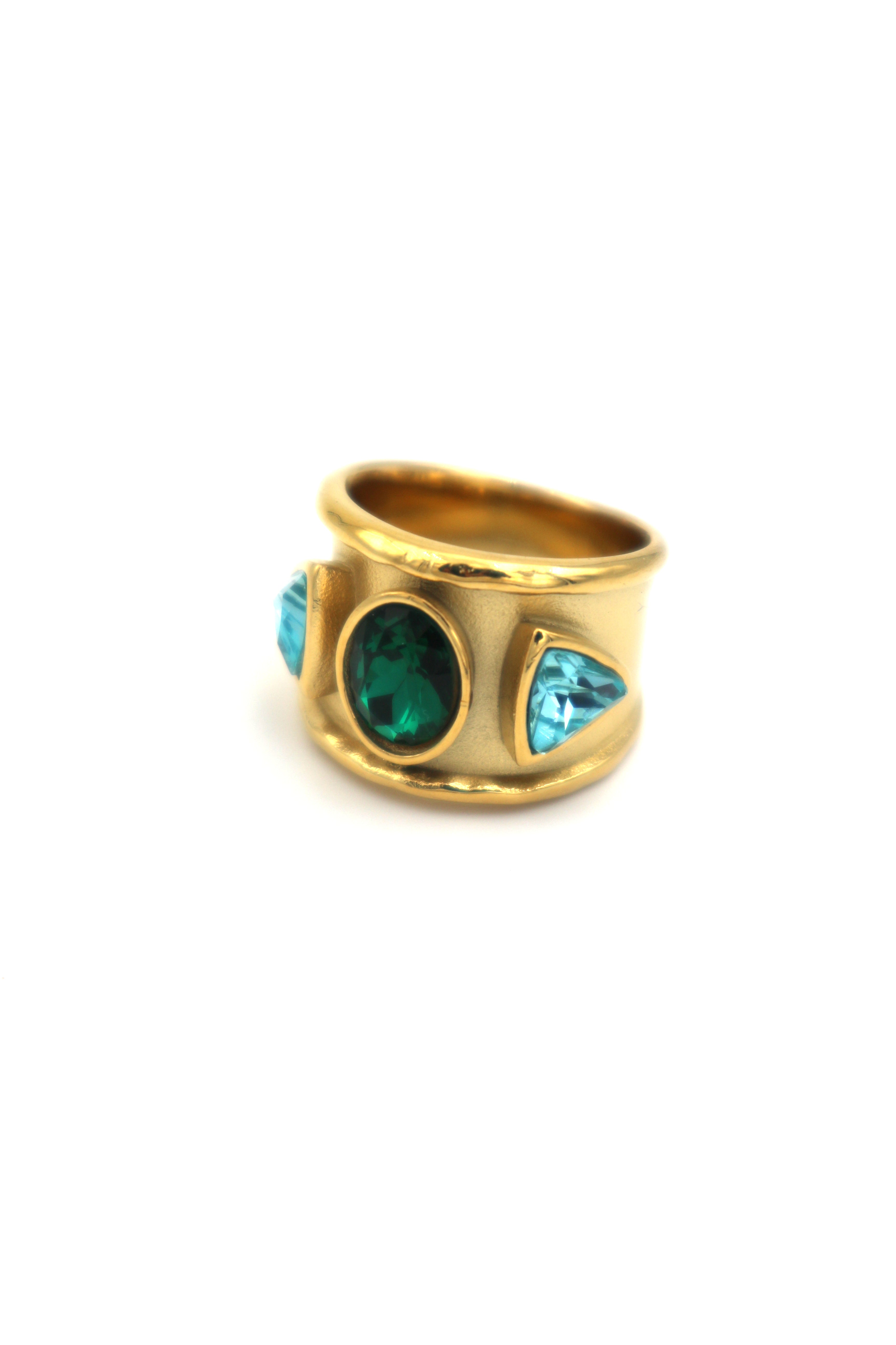 SARI GREEN // La bague bleue et verte