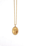 SIAM // Le collier médaillon Palmier