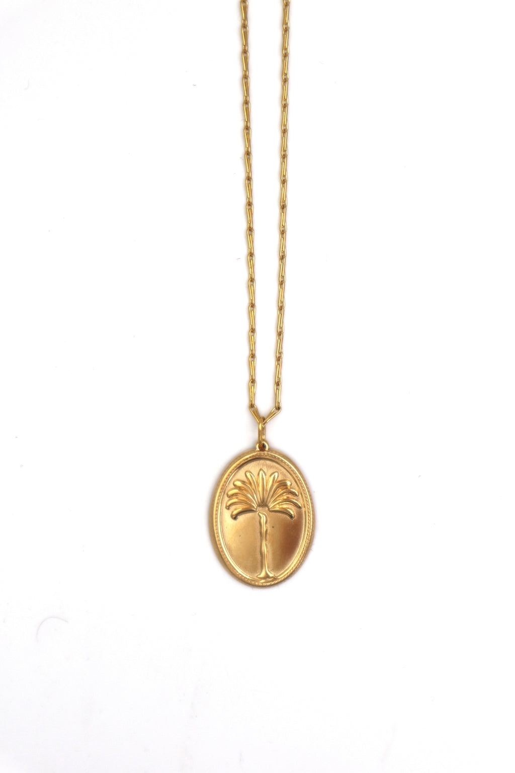 SIAM // Le collier médaillon Palmier