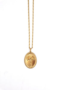 SIAM // Le collier médaillon Palmier