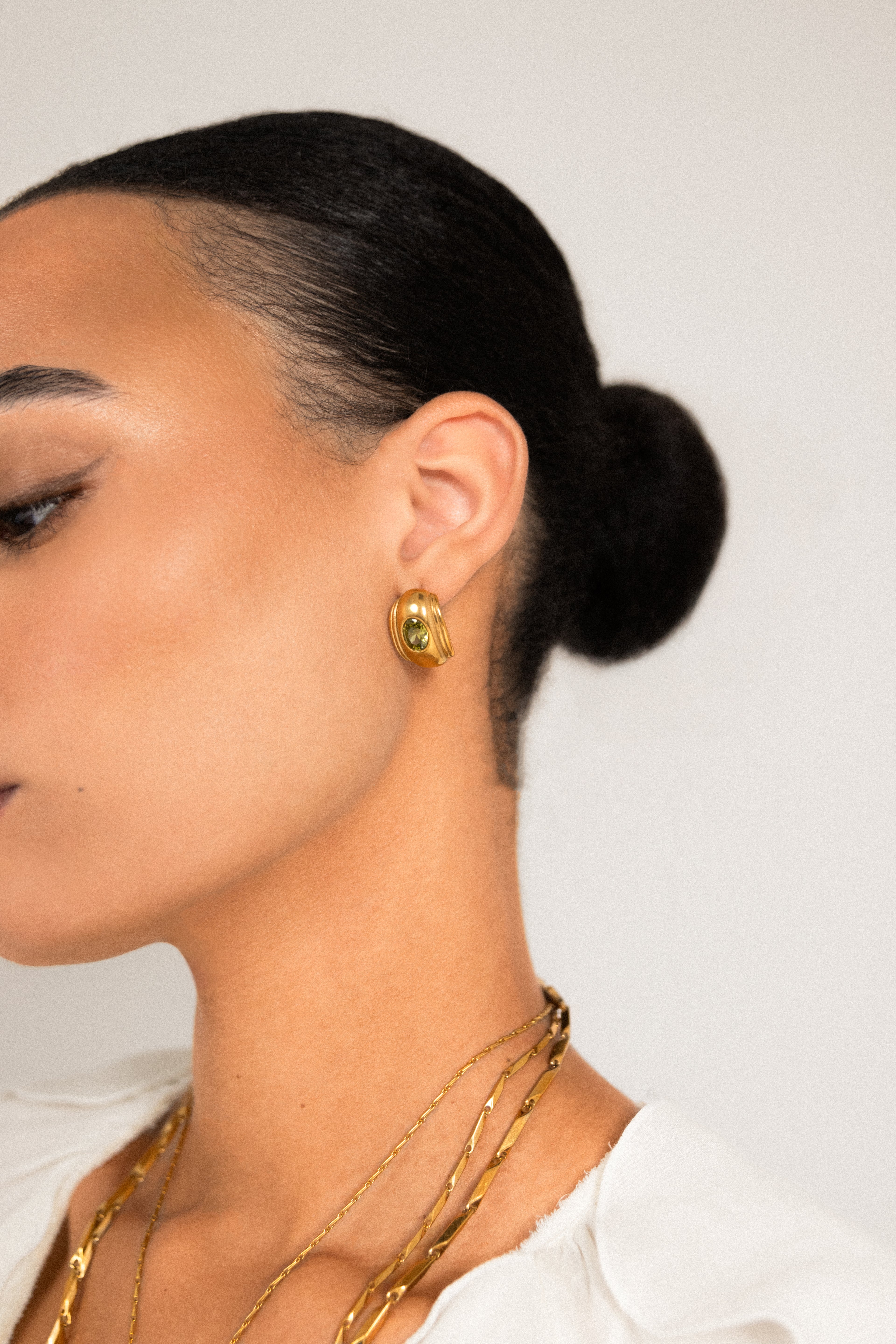 WALI GREEN // Les boucles incrustées vertes