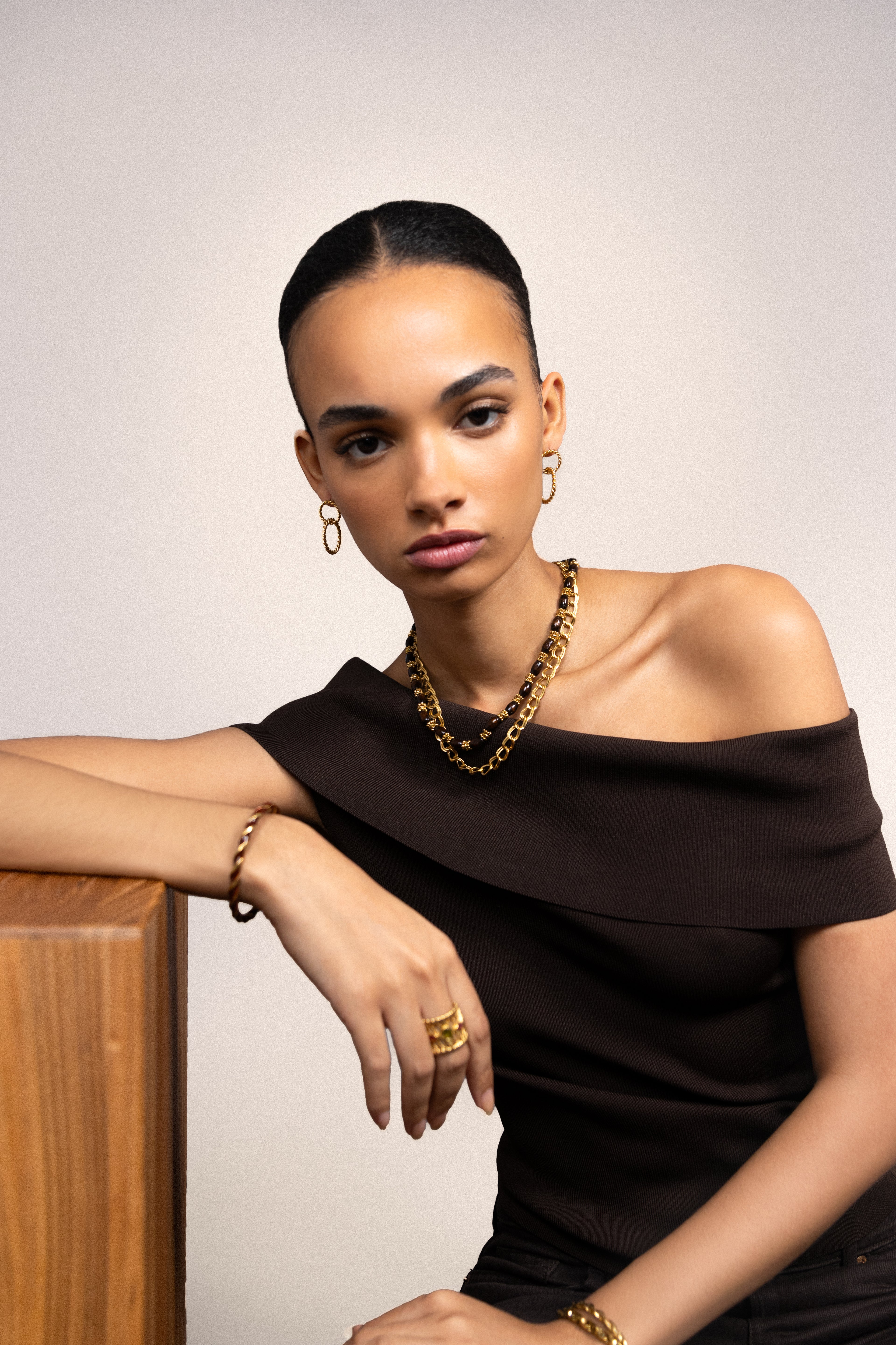 JODIE // Les 2 anneaux torsadés