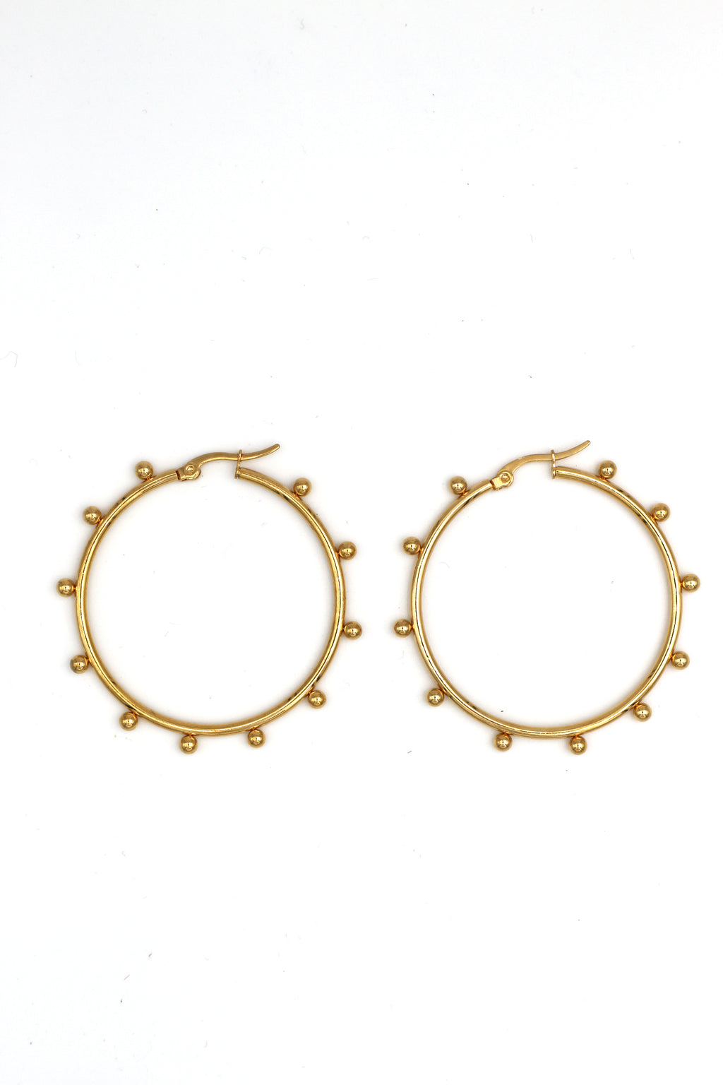 ALMA LARGE// Ball hoop earrings