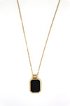 ARIEL // The black medallion necklace