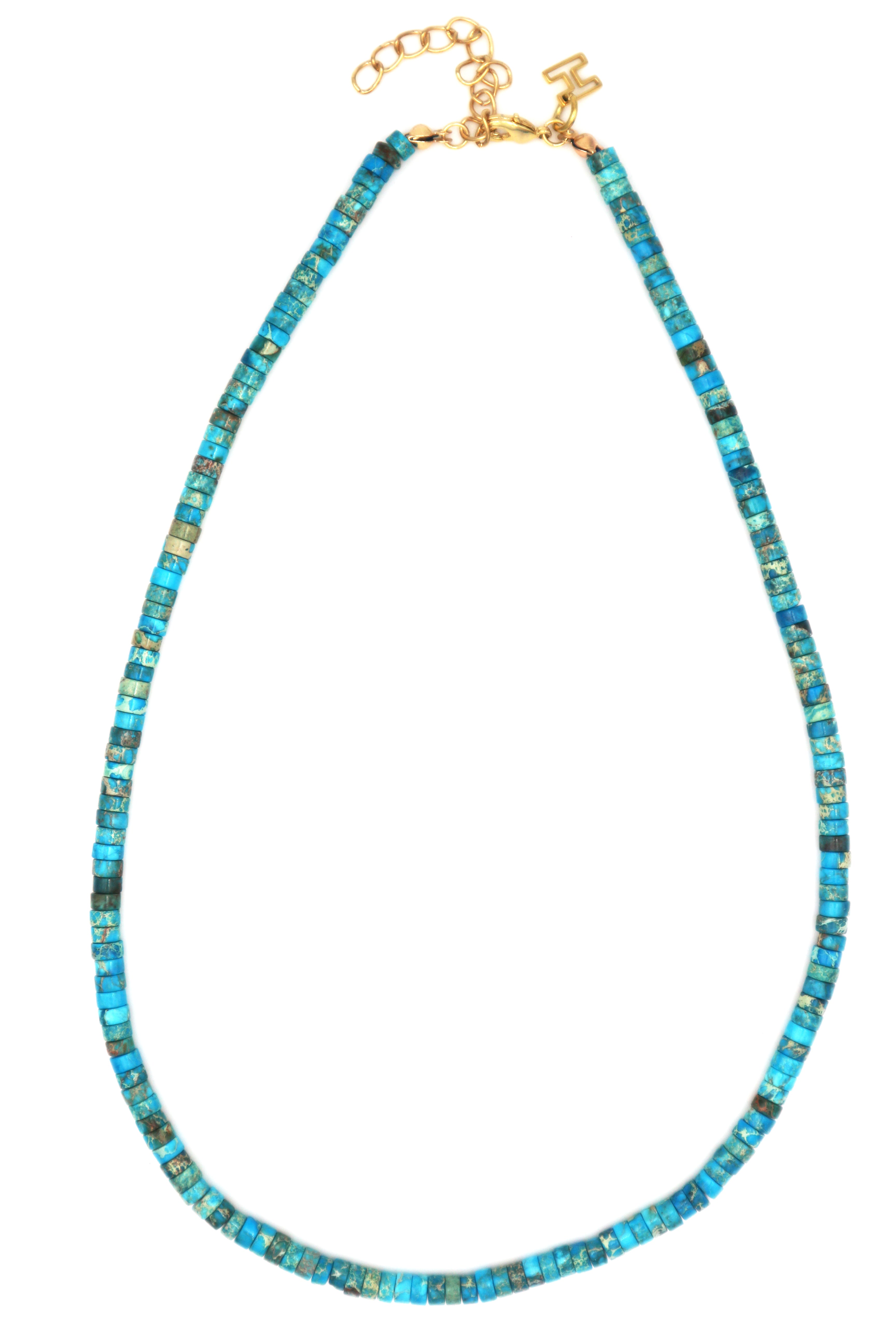 PEARLY BLUE // Le Collier pierres turquoises
