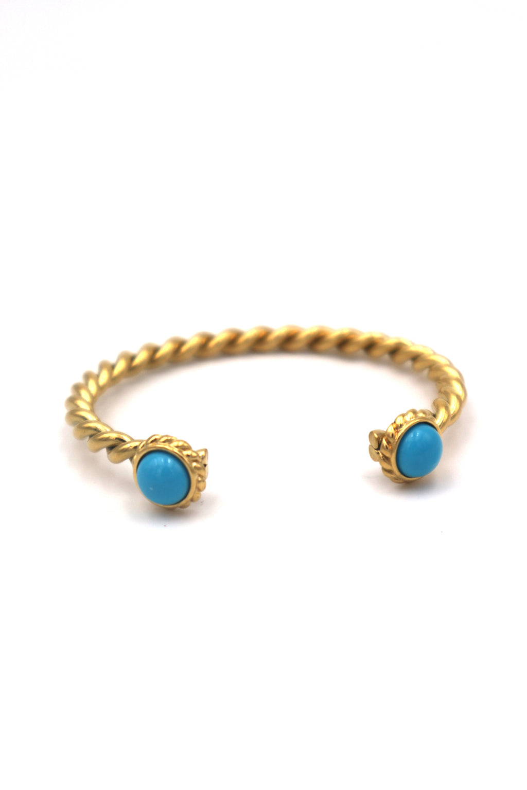 PIPA BLUE// Brazalete 2 perlas turquesas