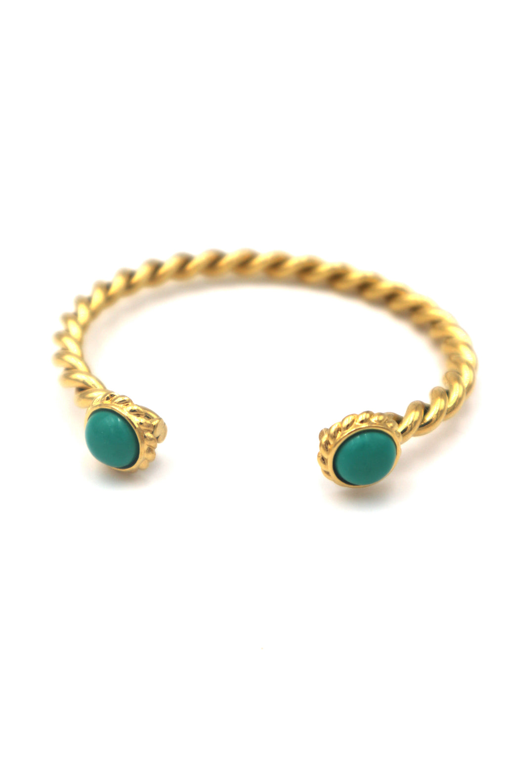 PIPA GREEN / Le jonc 2 perles vertes