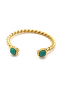 PIPA GREEN / Le jonc 2 perles vertes