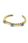 KATE // Le jonc 3 perles turquoises