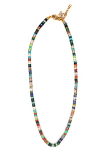 PEARLY MULTI // Multicolored stone necklace