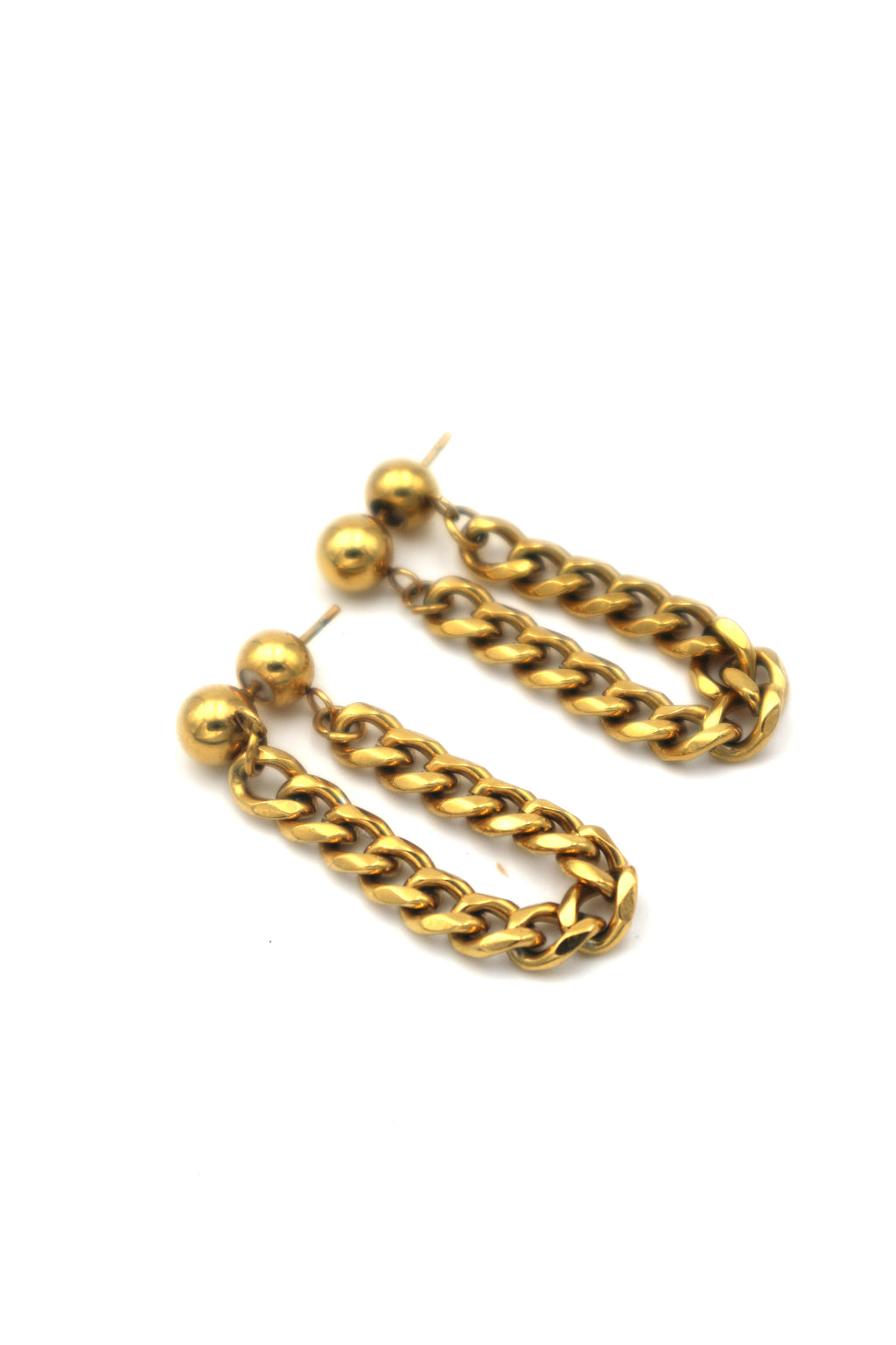 REBEL // Double-sided chain earrings