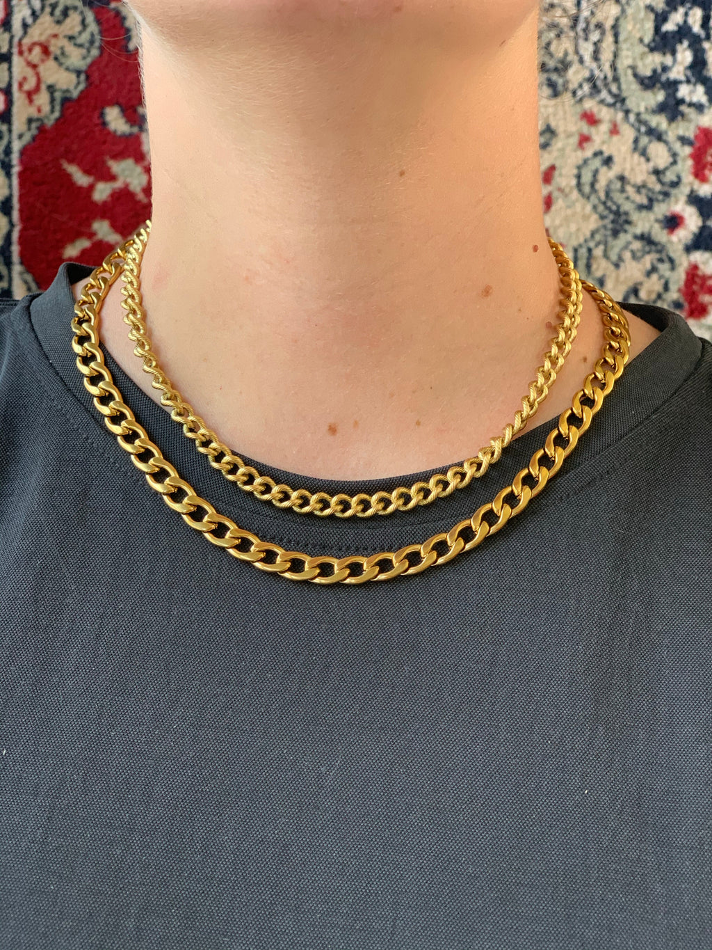 GIA MINI // hammered chain necklace